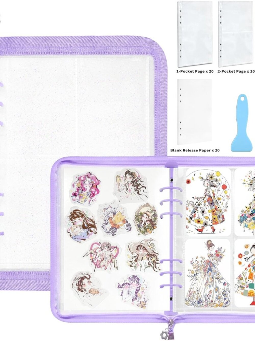Sticker Organizer Binder Sticker Storage Organizer Reusable Sticker Book Collect